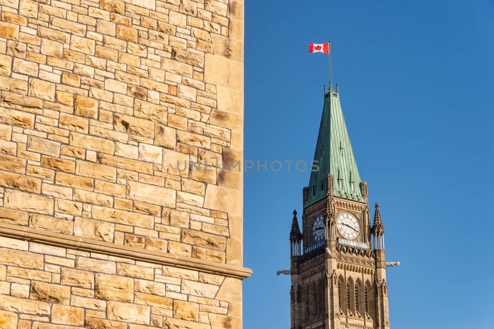 Peace tower of the Canadian Parliament