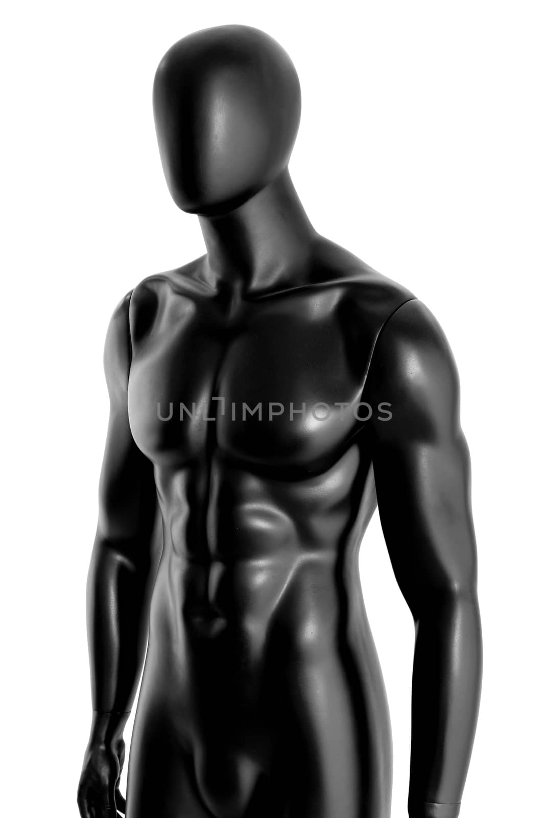 Gloss color mannequin male isolated on white background