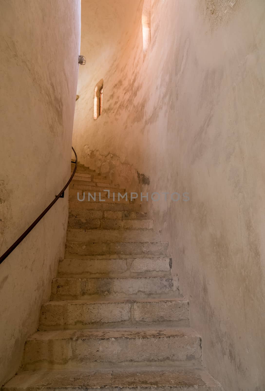 Staircase inside St Donatus's church in the ancient old town of Zadar in Croatia