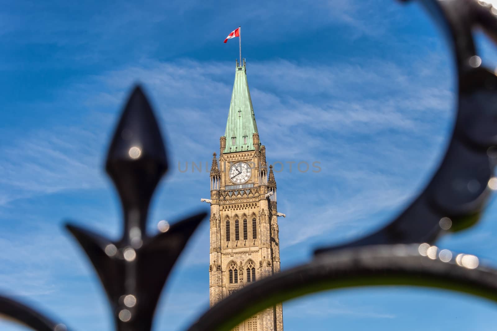 Peace tower of the Canadian Parliament
