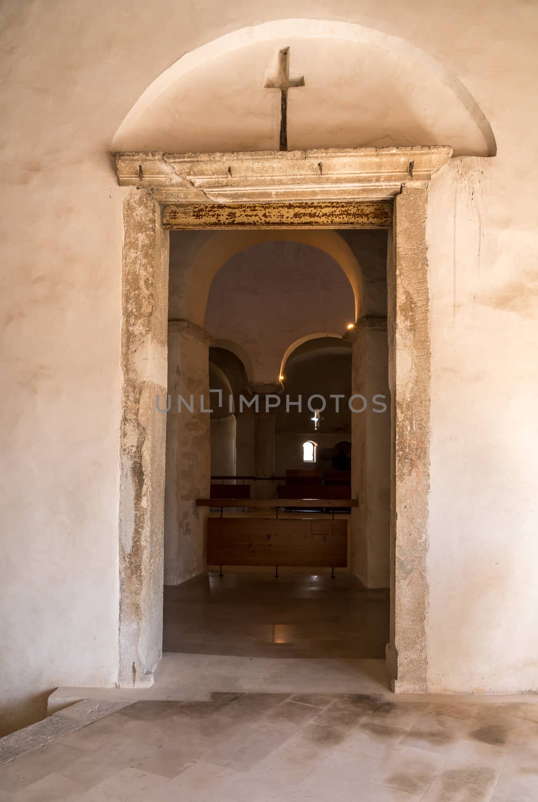 Interior of St Donatus's church in the ancient old town of Zadar in Croatia