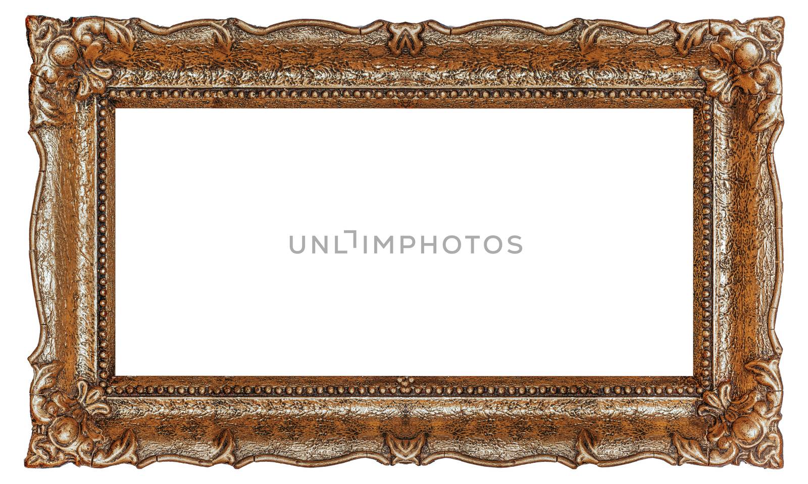 Copper picture frame with empty background - Stock image by adamr