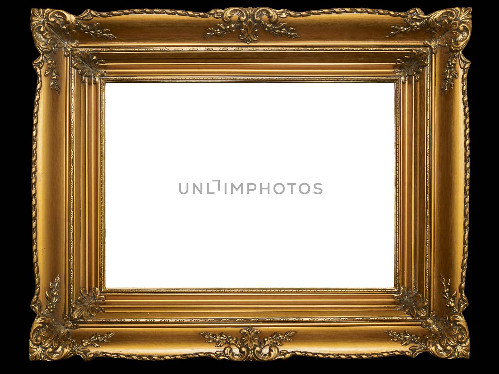 Old Picture Frame Isolated On White Background, Design Element, Photograph, Paintings, Photography