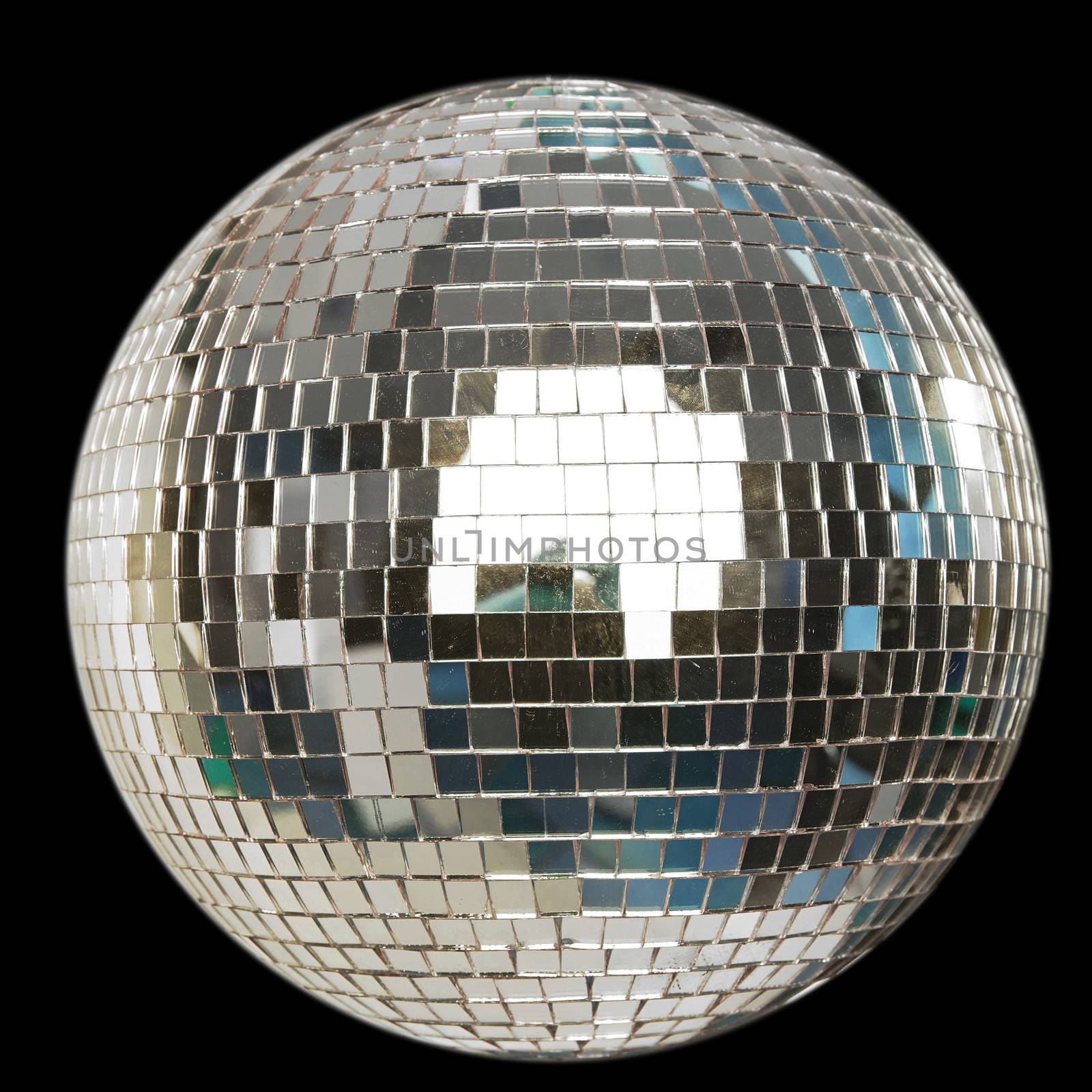 Shining Disco Ball isolated on black by adamr