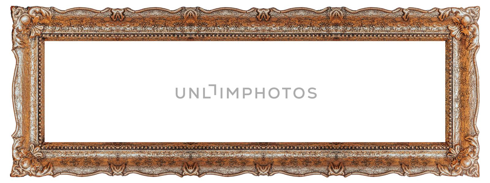 Wide picture frame with empty background copy space - Stock image decorative design element