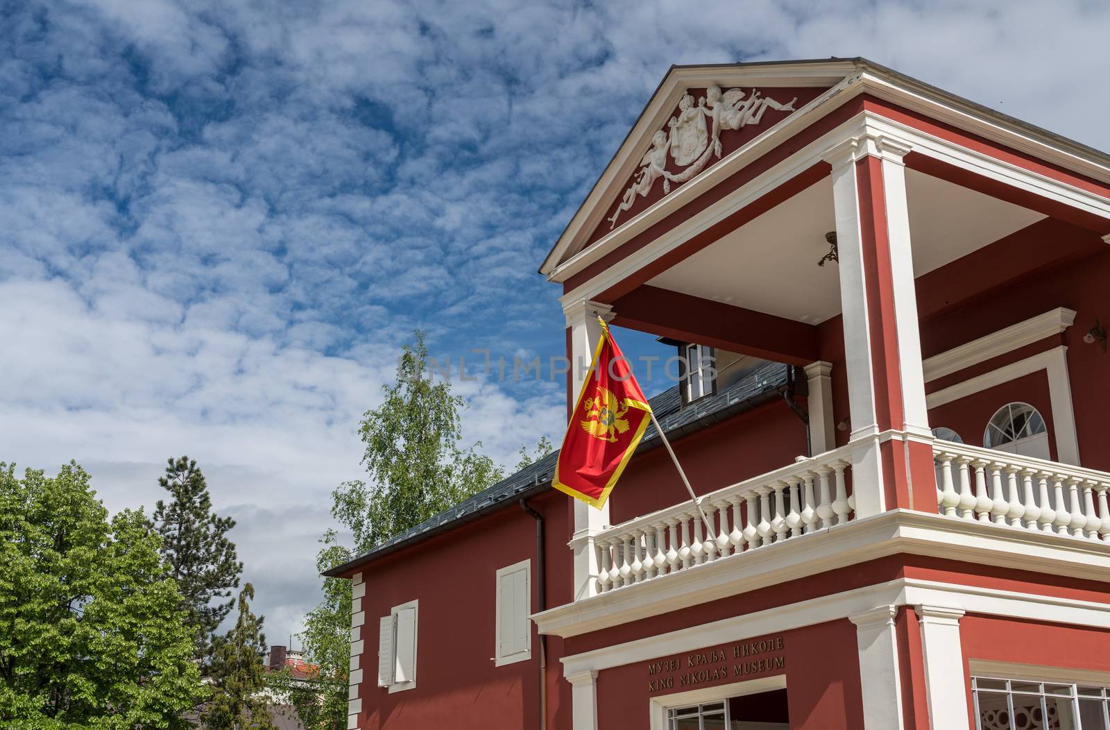 Montenegro flag on King Nikola Museum by steheap