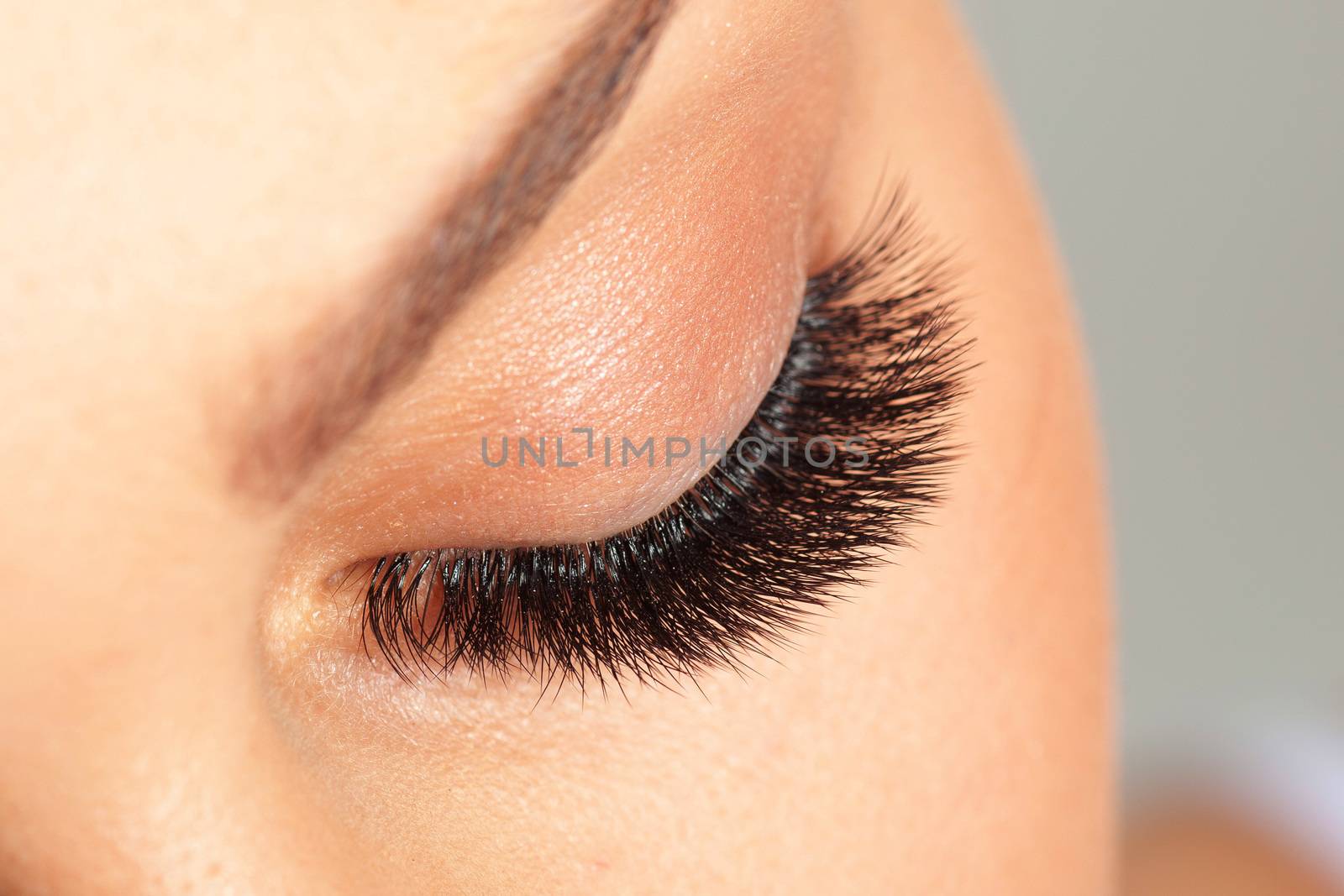 Woman Eyes with Long Eyelashes. Eyelash Extension. Beautiful Las by adamr