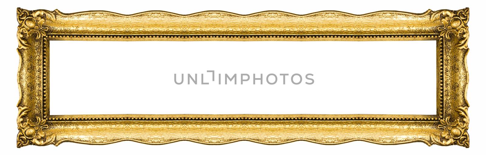 Old Picture Frame Isolated On White Background, Design Element