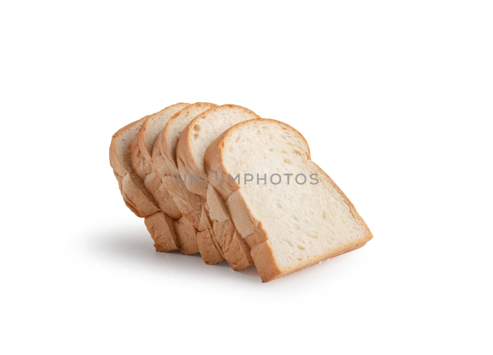 Slice of breads isolated on the white background by Nikkikii