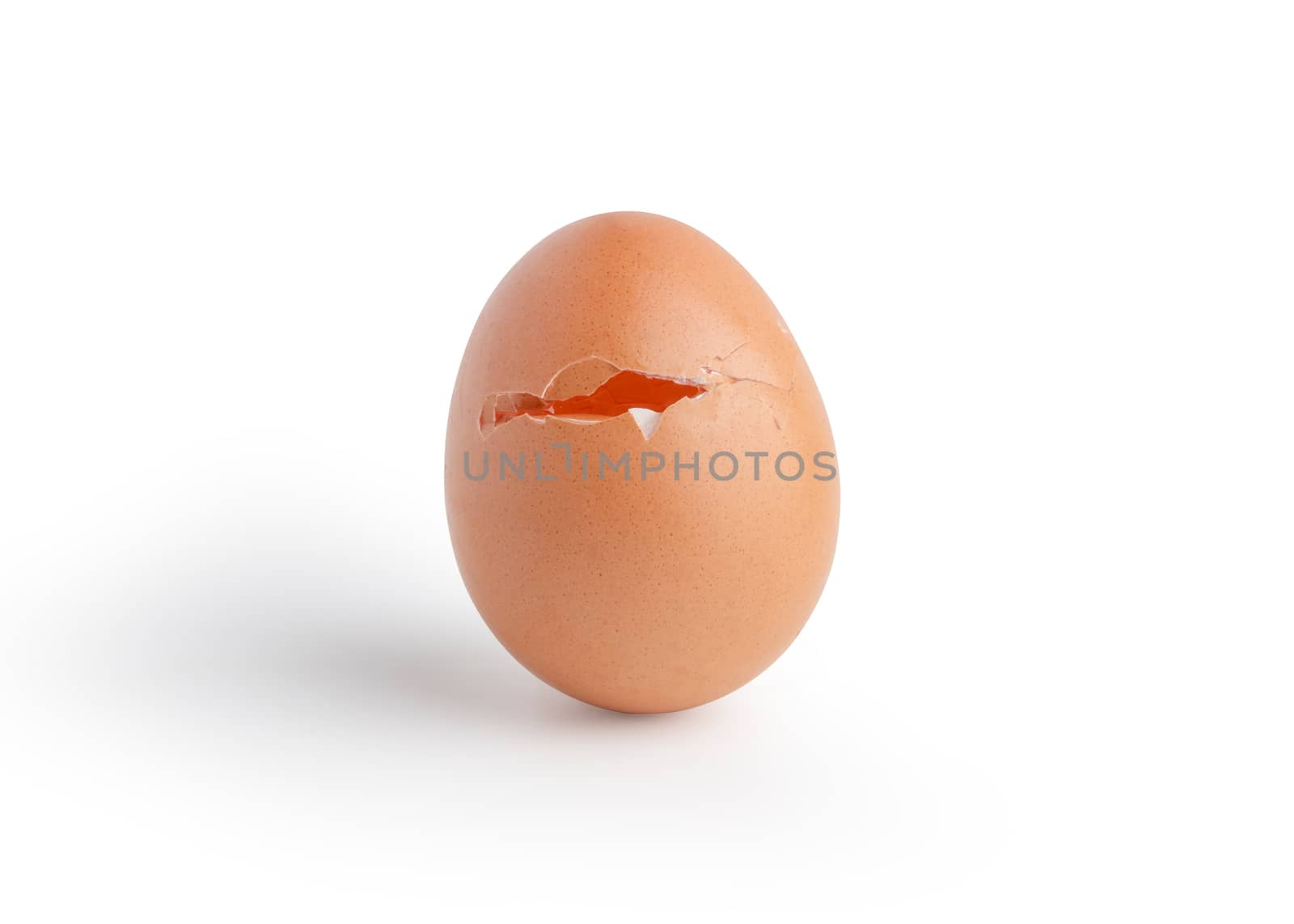 Raw chicken eggs broken isolated on the white background with clipping paths