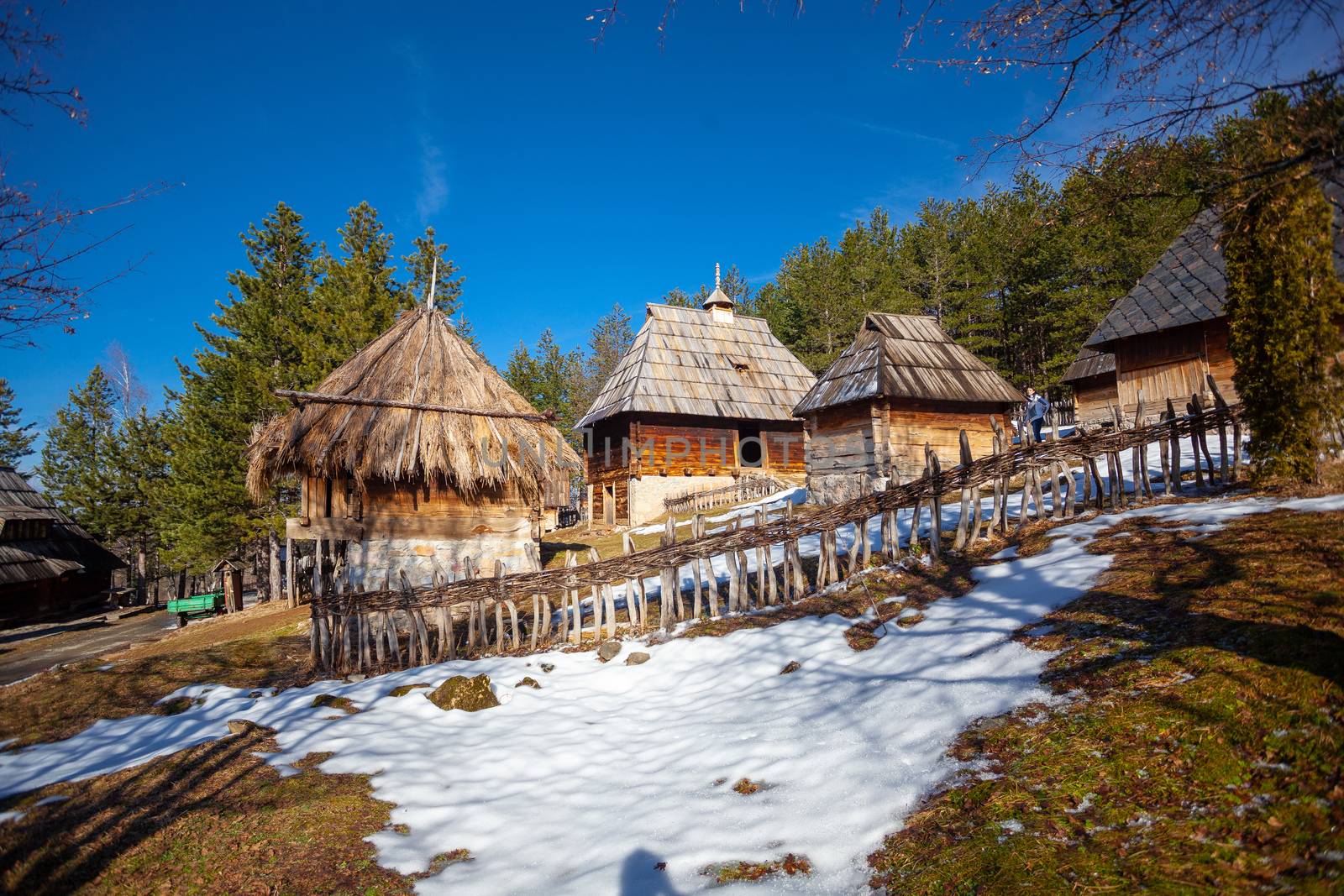 Authentic serbian village Sirogojno, mountain Zlatibor, Serbia