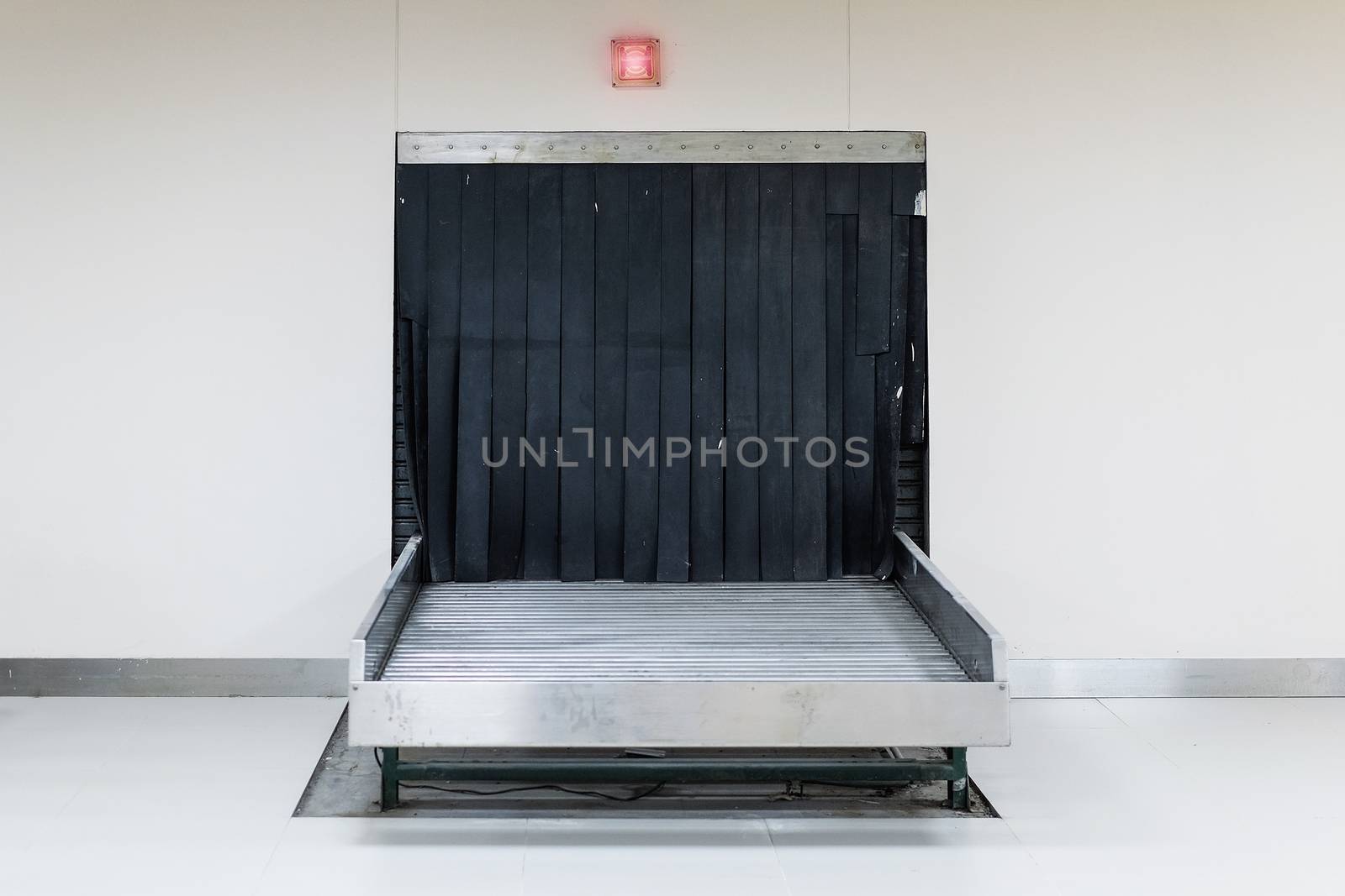 Empty baggage carousel on international airport