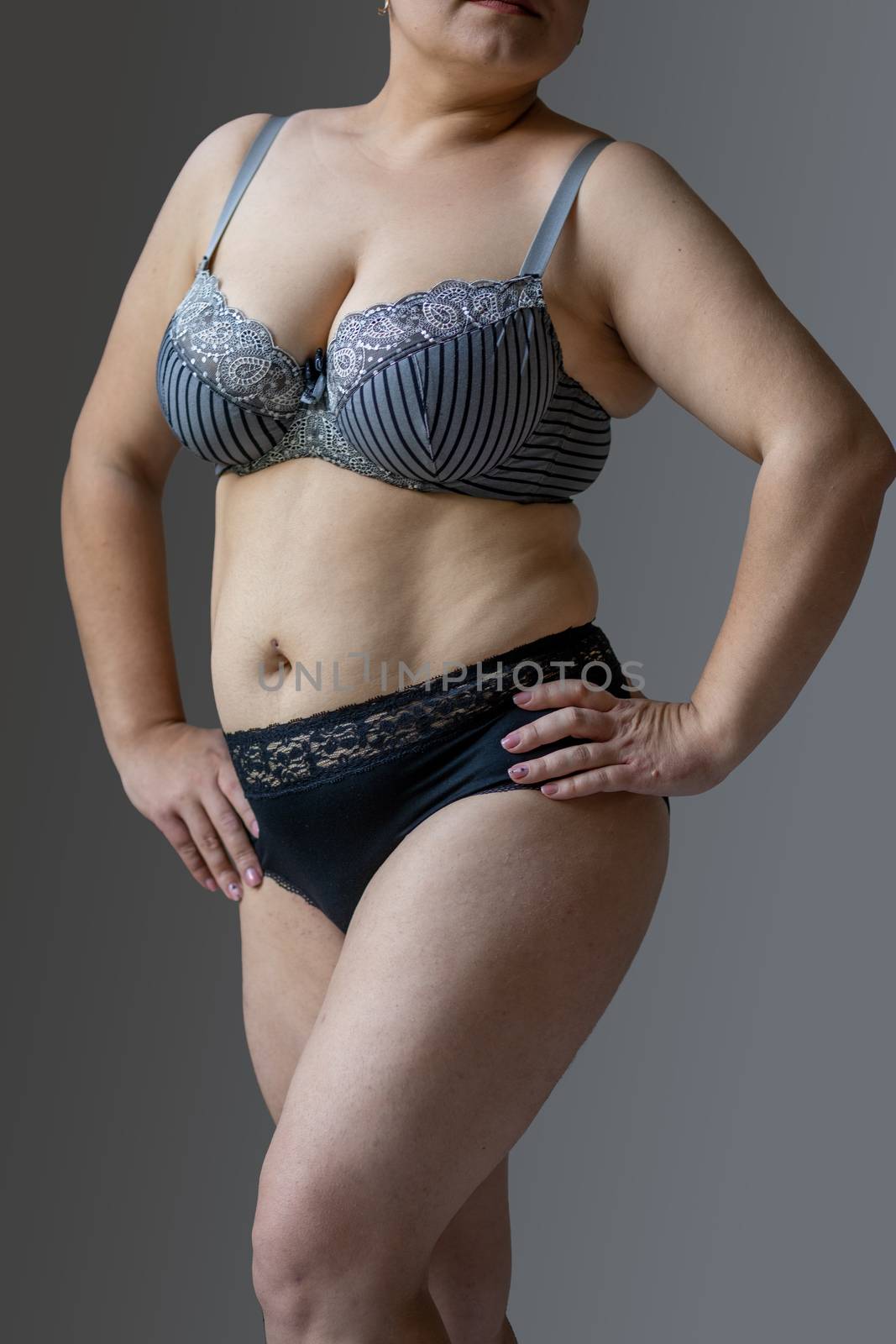 Natural Real Body Plus Size Woman in lingerie by adamr