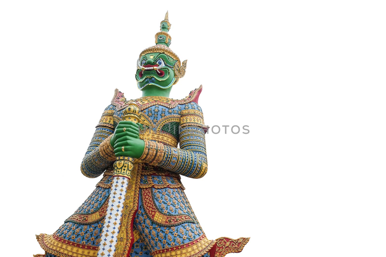 Green Giant in Thailand on white backgroud with clipping path by Surasak