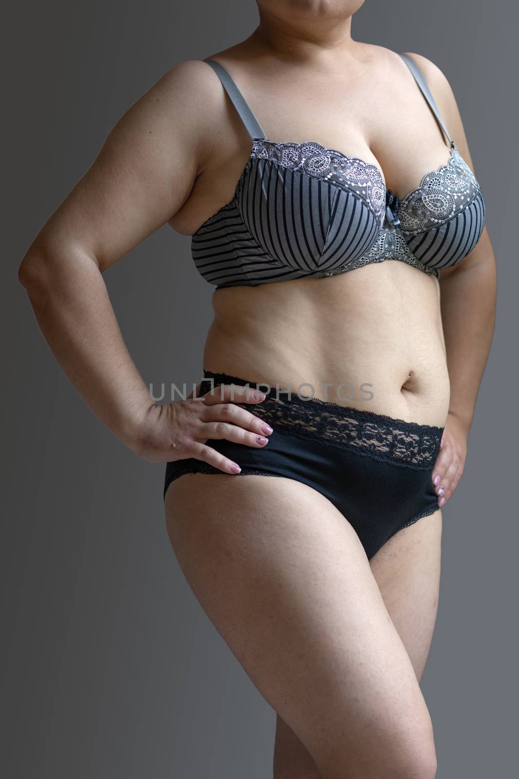 Natural Real Body Plus Size Woman in lingerie by adamr
