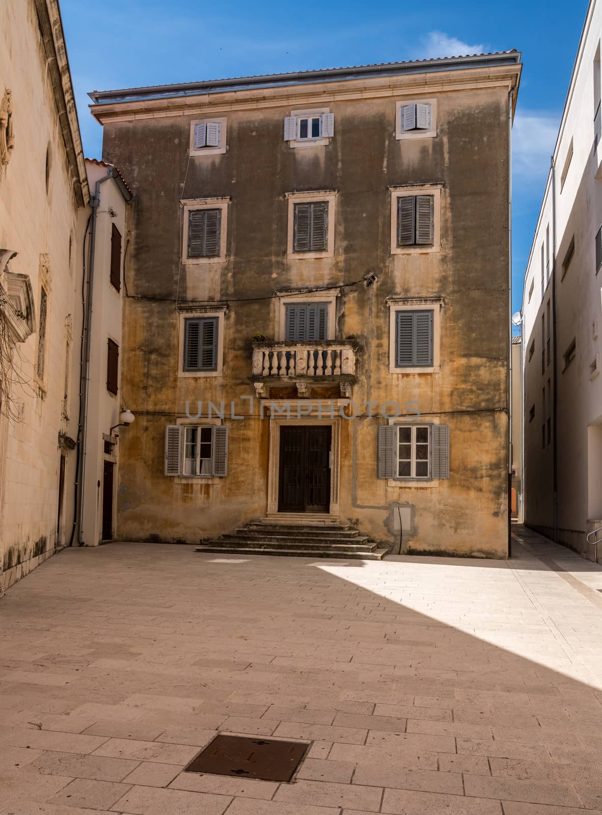 Old building in the old town of Zadar in Croatia by steheap