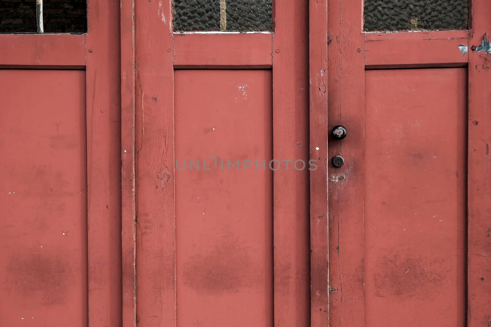 Old red door vintage style