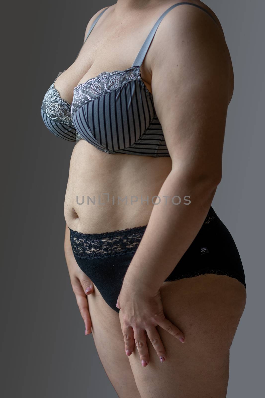 Natural Real Body Plus Size Woman in lingerie by adamr