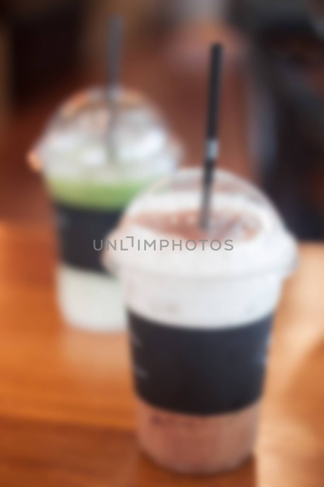 Iced coffee in coffee shop, stock photo