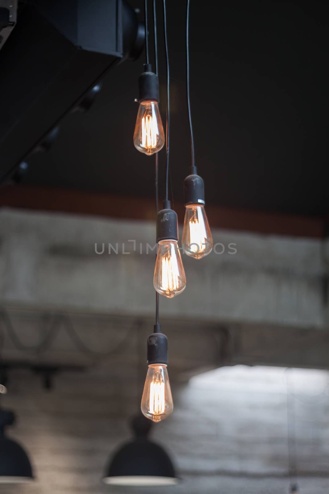 Decorative light bulbs in modern style by punsayaporn