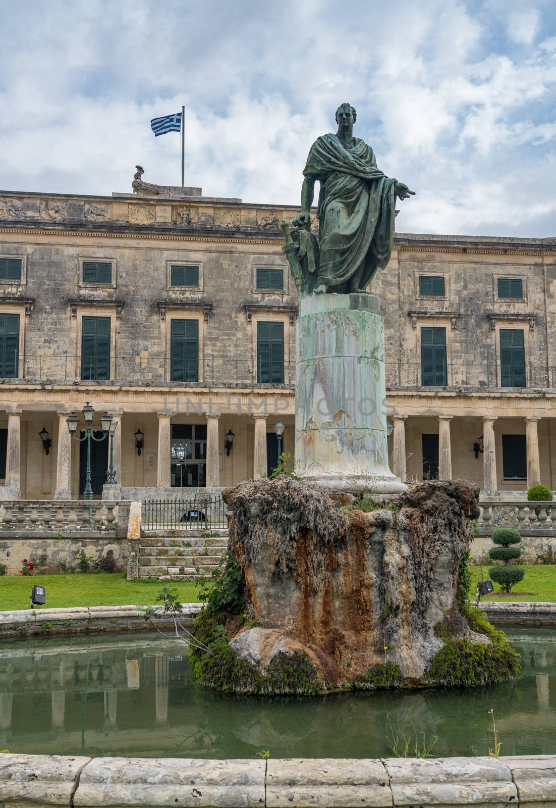 Statue to Sir Frederick Adam outside museum in Corfu by steheap