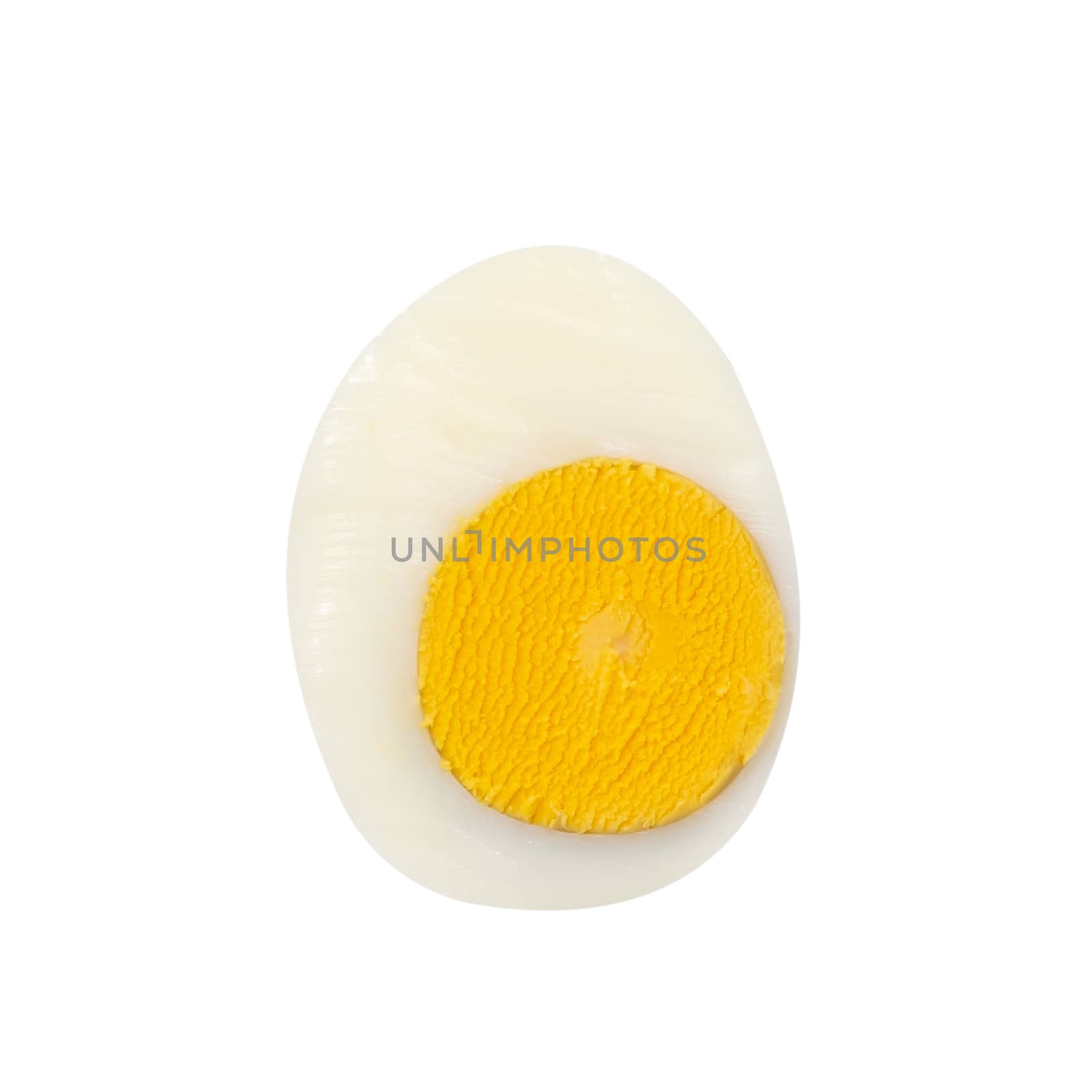 Boiled egg isolated on white background with Clipping Path.
