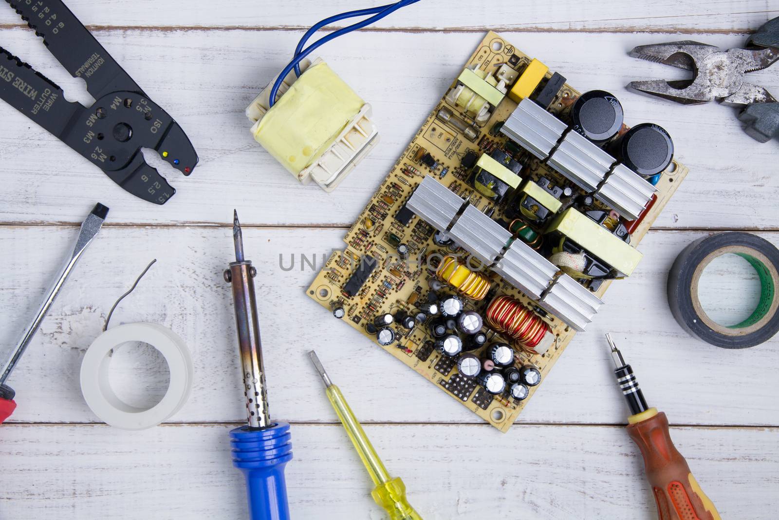 circuit board and equipment repair in the service workshop by Bubbers