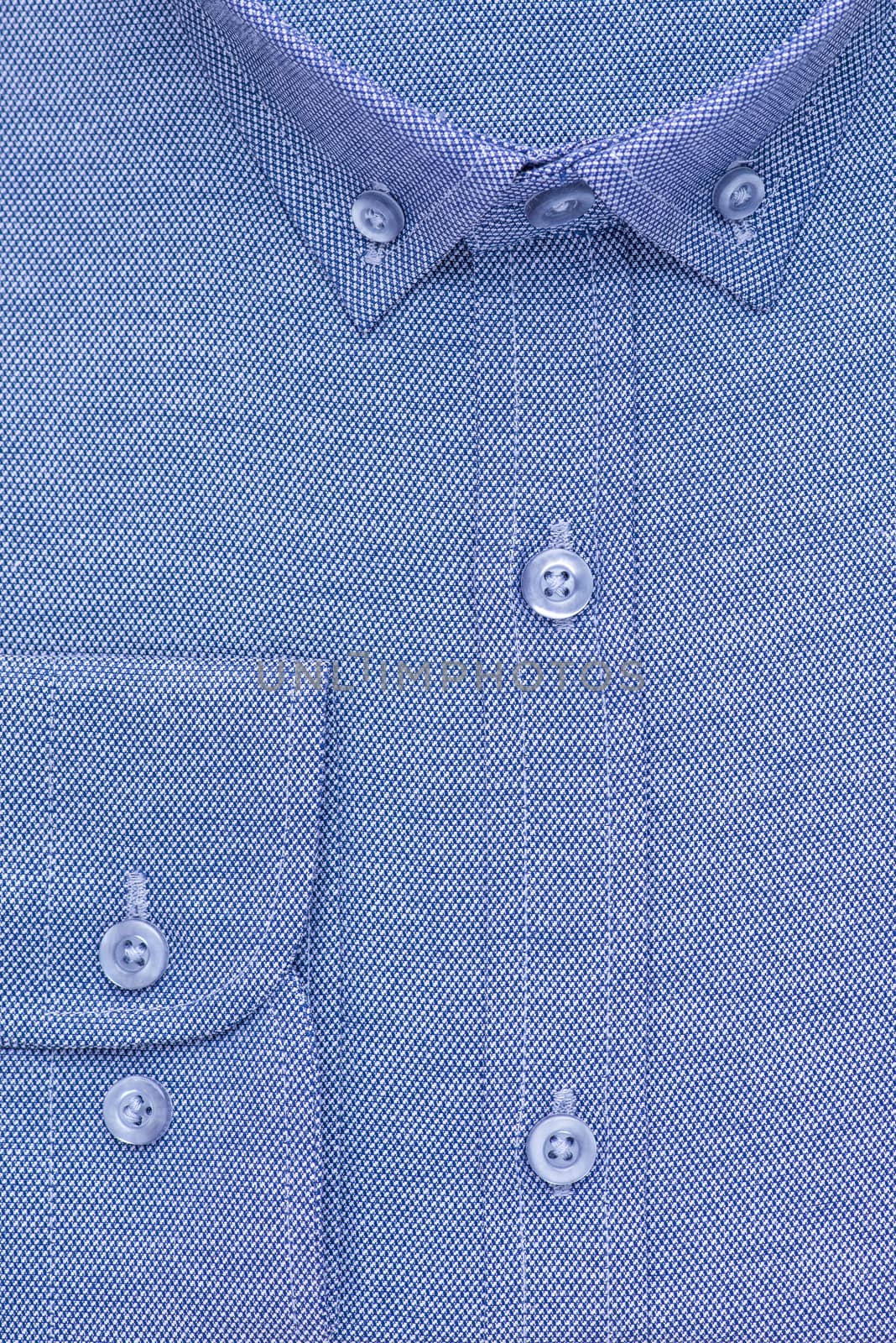 shirt, detailed close-up collar and cuff, top view