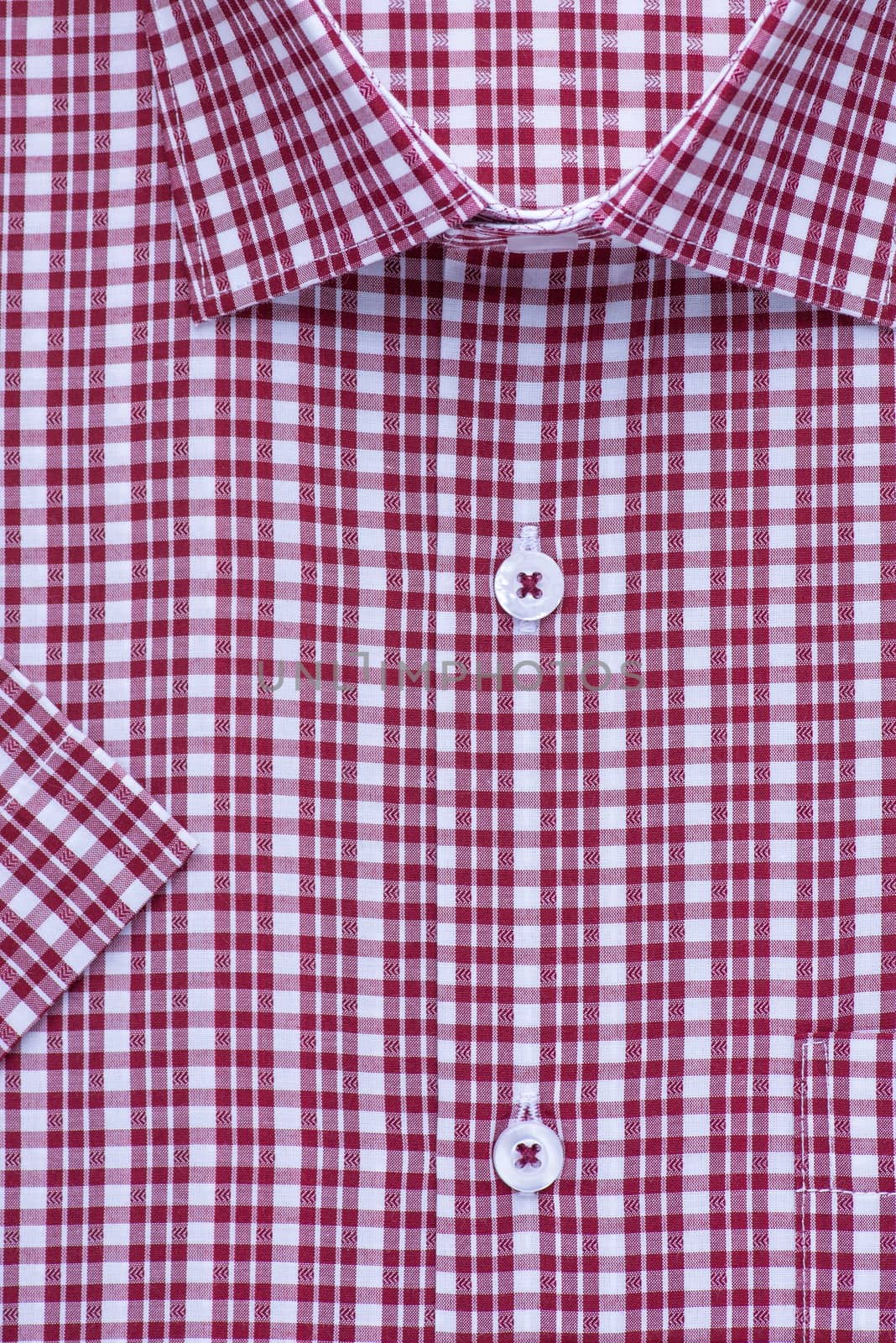 shirt, detailed close-up collar and cuff, top view