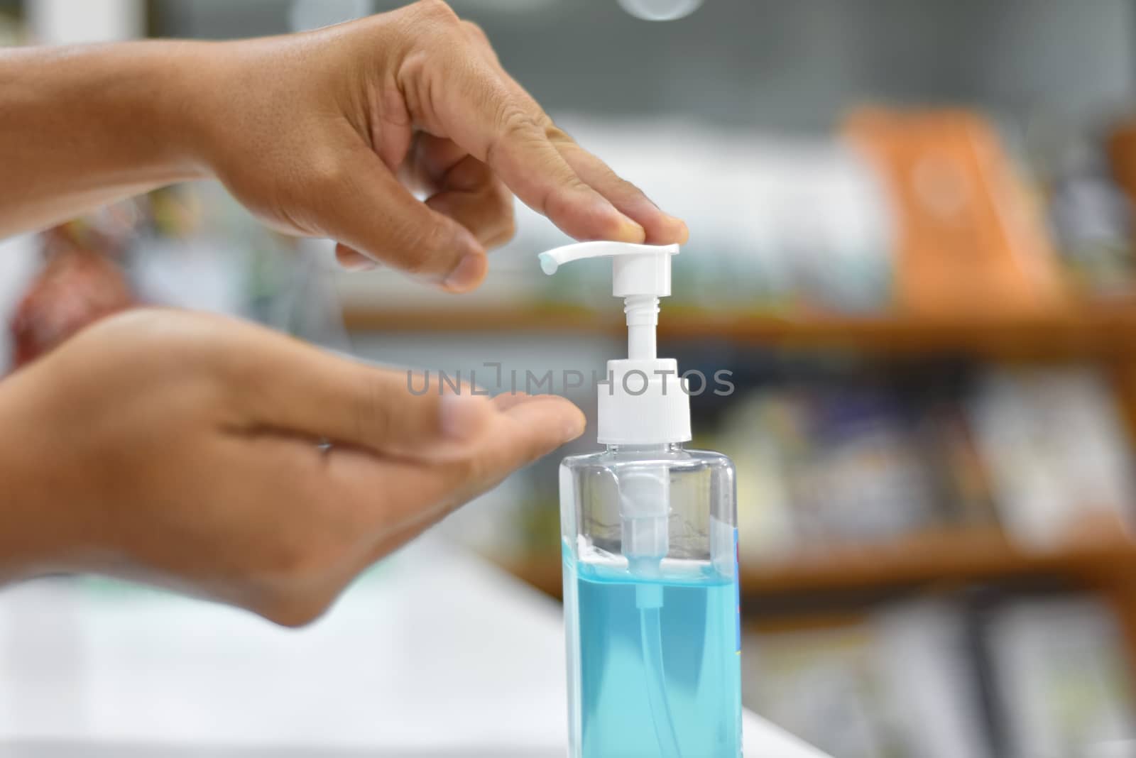 concept using alcohol gel clean wash hand sanitizer anti virus b by C_Aphirak
