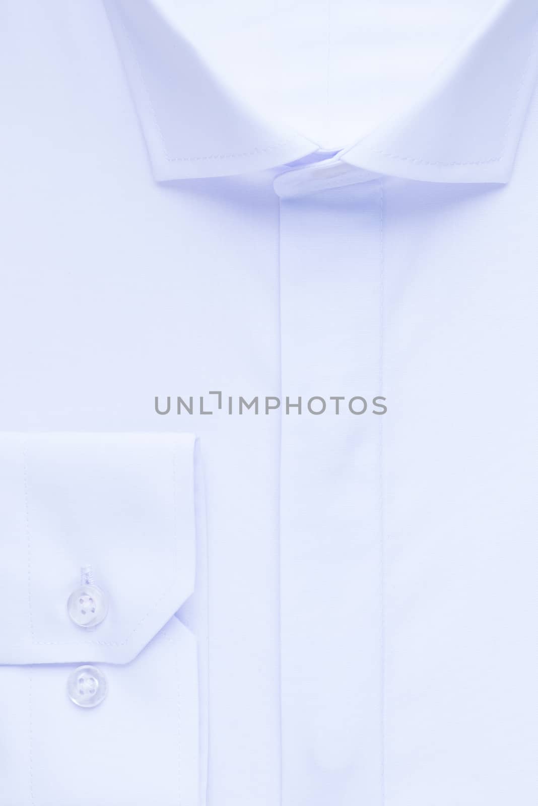 shirt, detailed close-up collar and cuff, top view