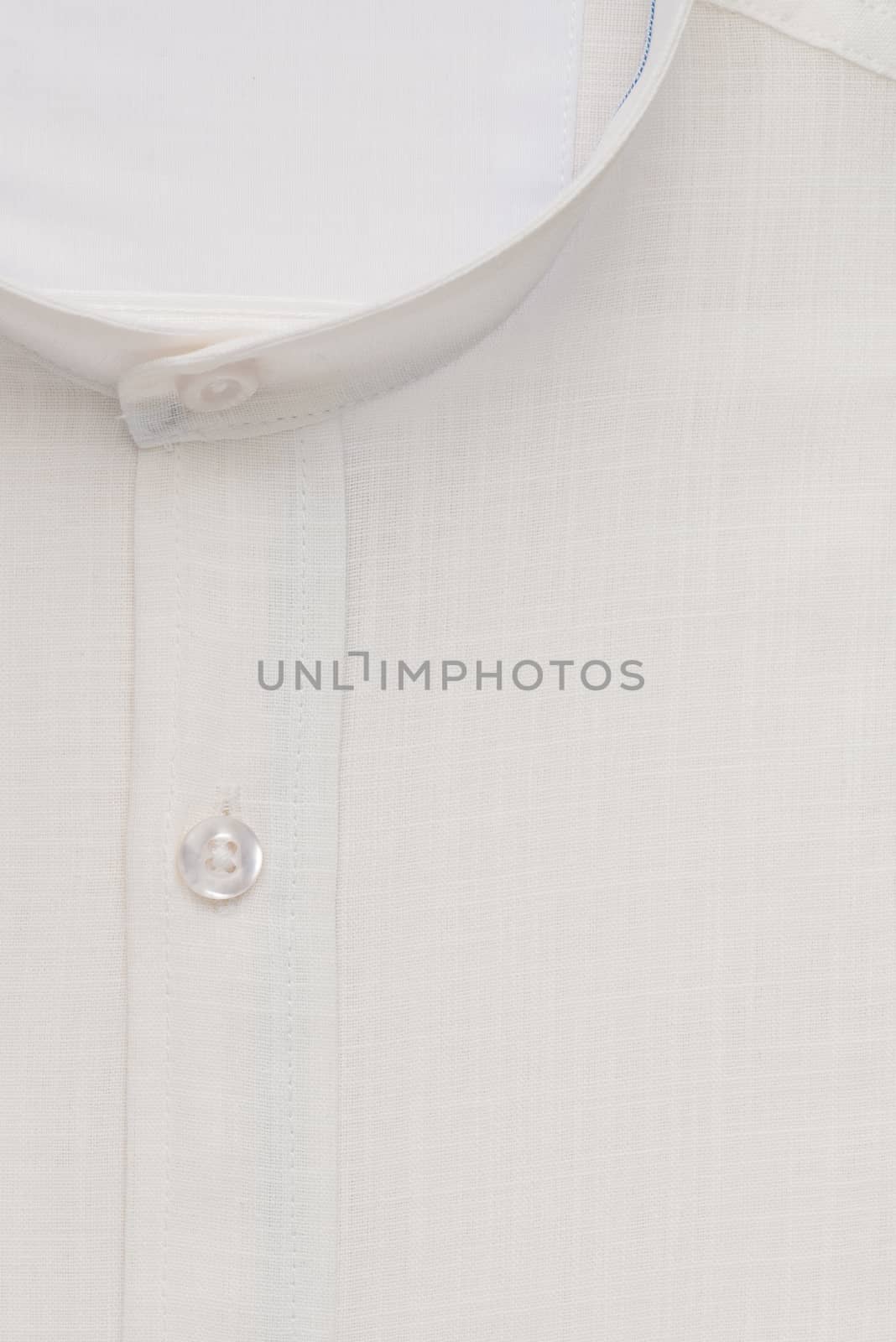 shirt, detailed close-up collar and button, top view