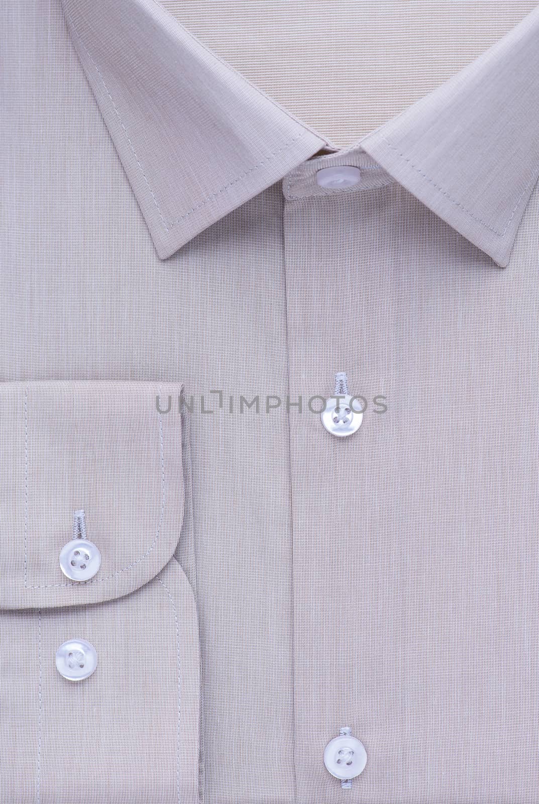 shirt, detailed close-up collar and cuff, top view