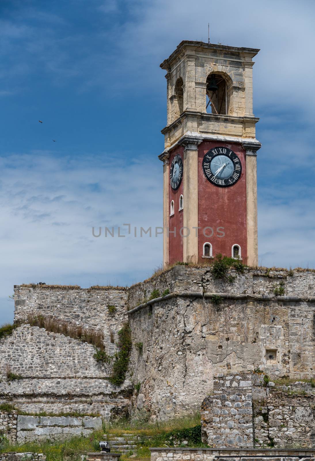 Old Fortress of Corfu on promontory by old town by steheap