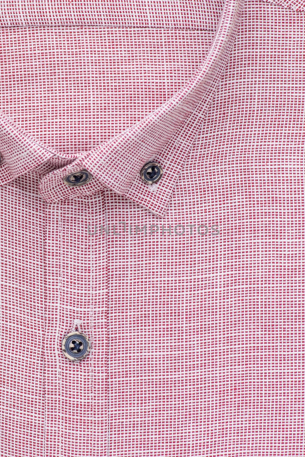 shirt, detailed close-up collar and button, top view