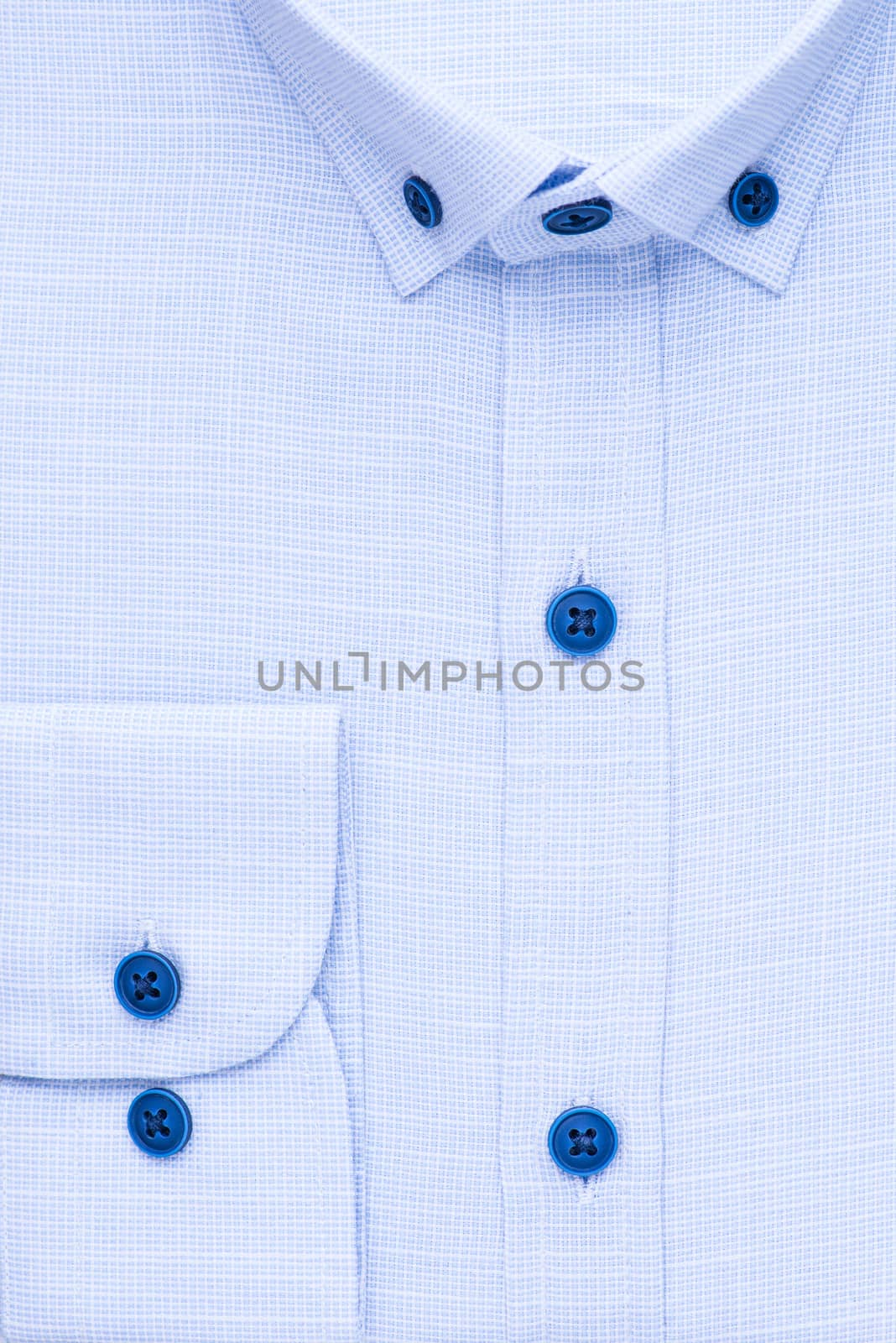 shirt, detailed close-up collar and cuff, top view