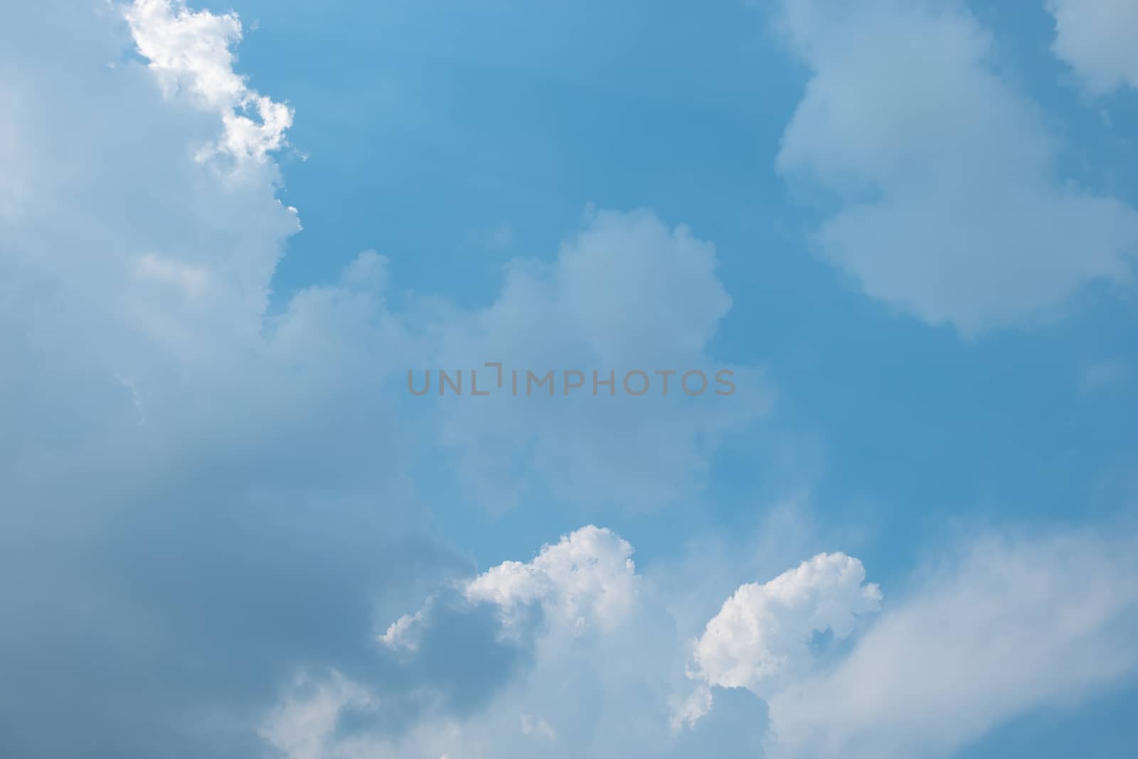 Blue sky with white clouds blackground.