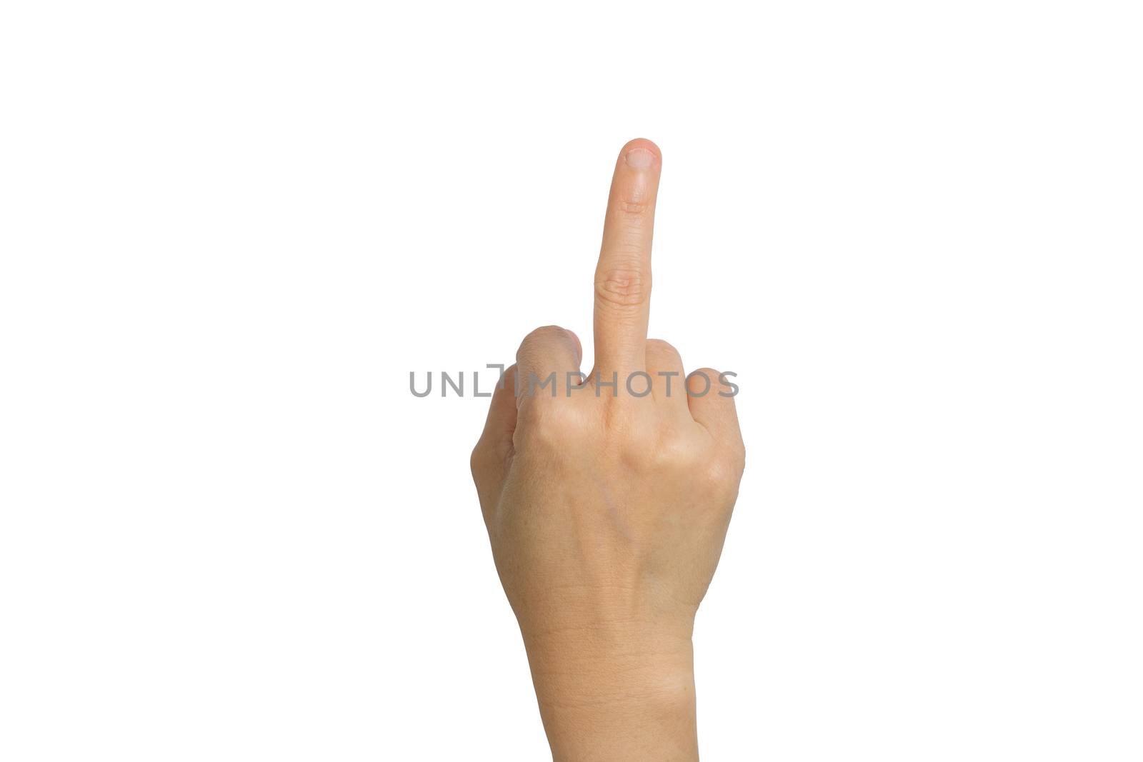 Hand Gesturing With Middle Finger by feelartfeelant