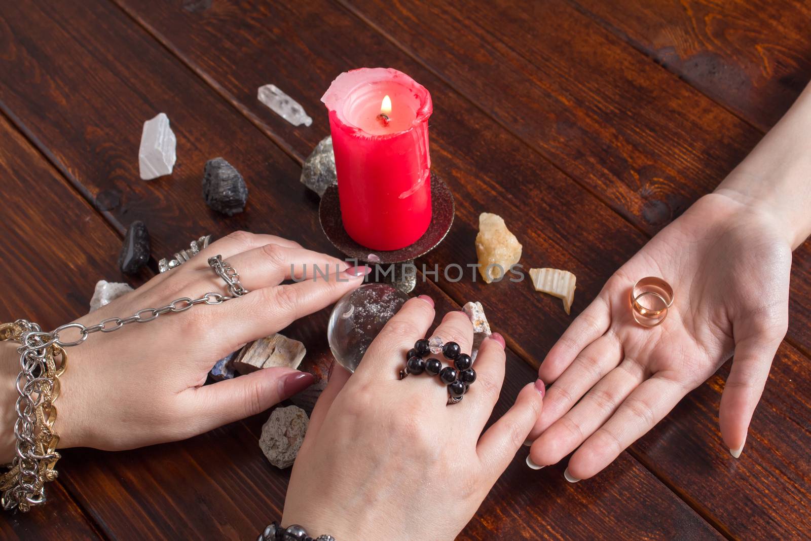 A Gypsy woman performs a love spell. A clairvoyant palmist reads by YevgeniySam