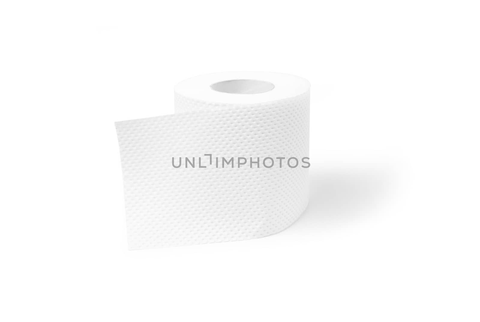 White tissue paper roll isolated on white background by SlayCer