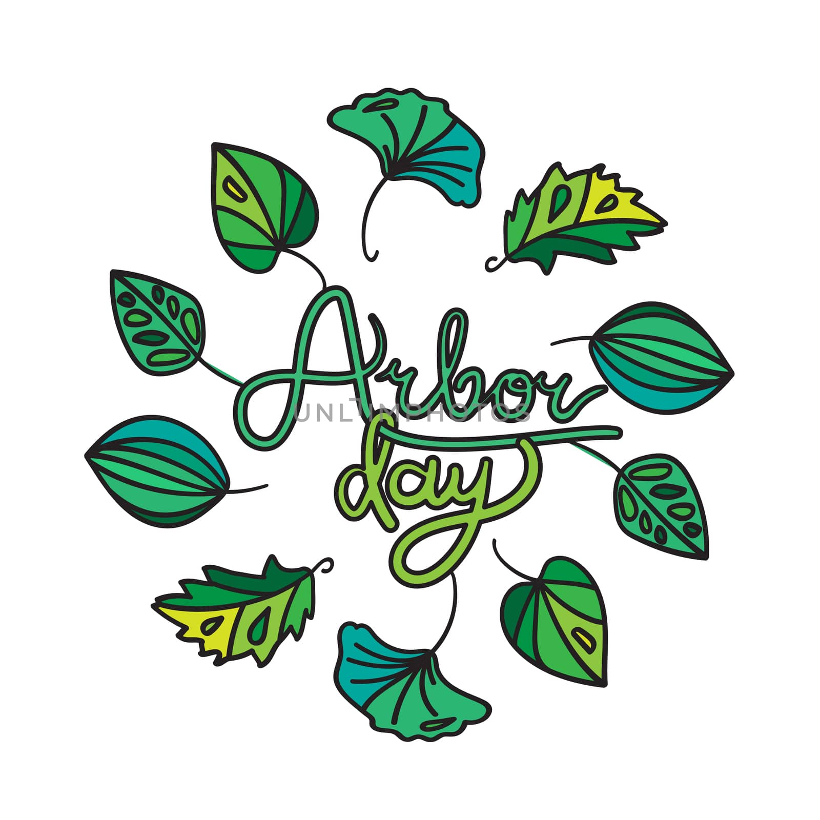Save Our Planet Concept. Arbor Day Greeting for sticker, banner and flyer. Vector