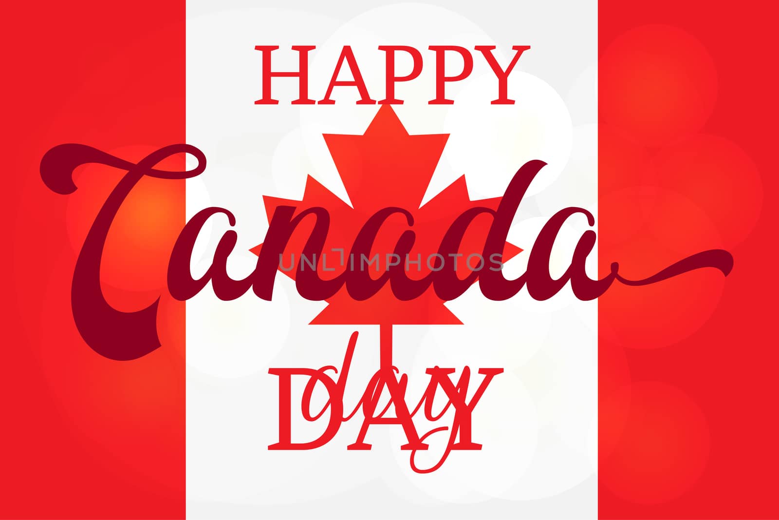 Happy Canada Day Celebration Banner. 1st July Holiday. Vector