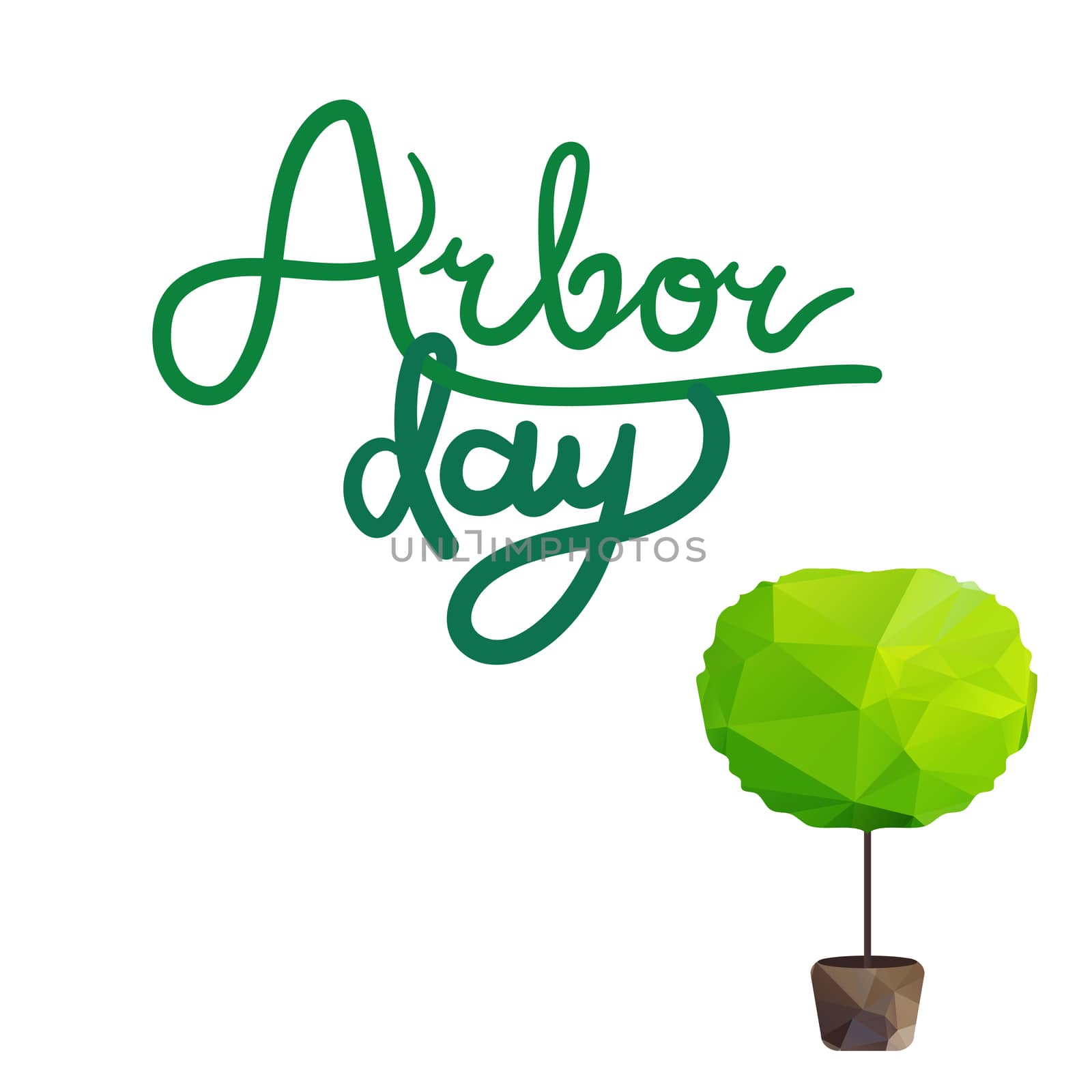 Save Our Planet Concept. Arbor Day Greeting for sticker, banner and flyer. Vector