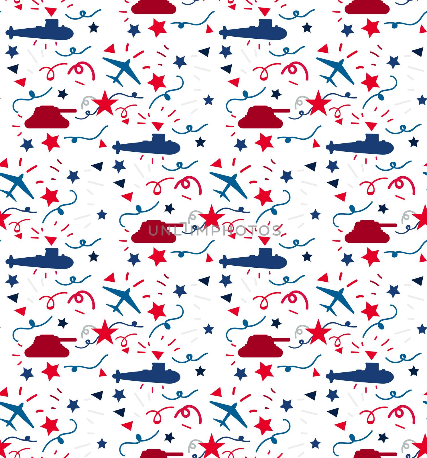 9 May Banner. 23 February. Victory Day Seamless Pattern. Russian Holiday. Vector