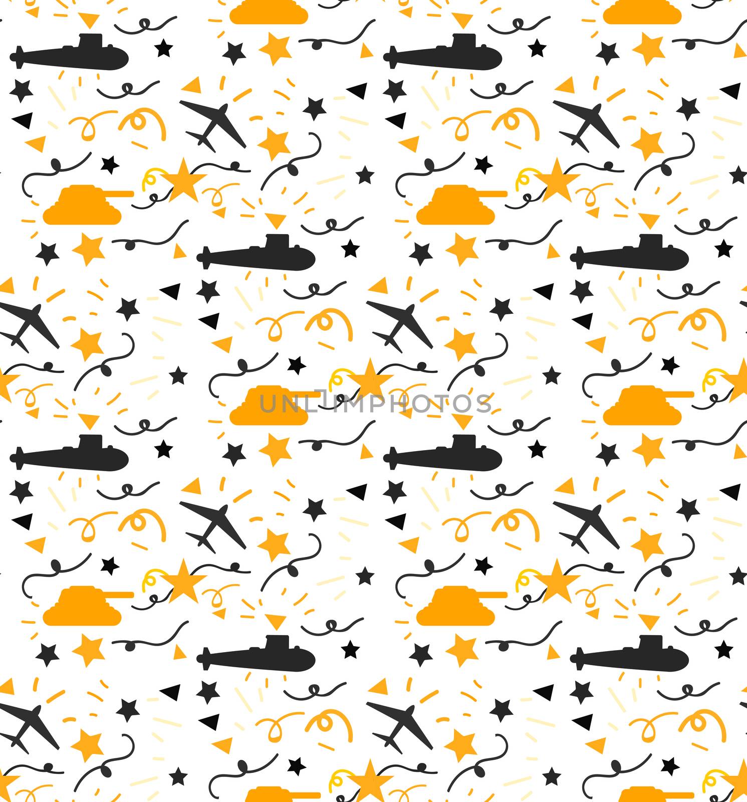 9 May Banner. 23 February. Victory Day Seamless Pattern. Russian Holiday. Vector