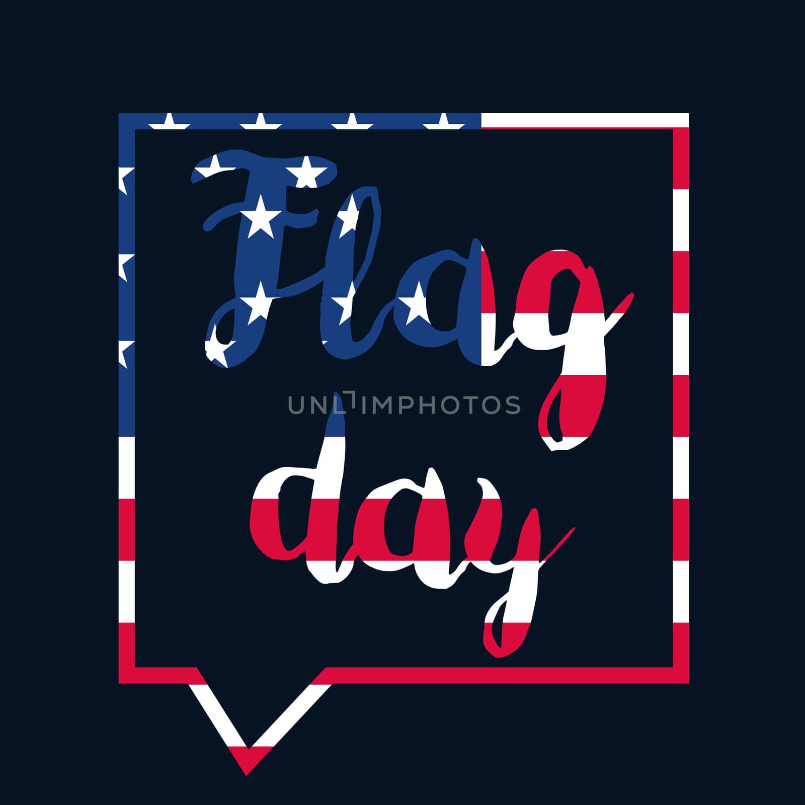 American Flag Day Banner and usa design elements. Vector