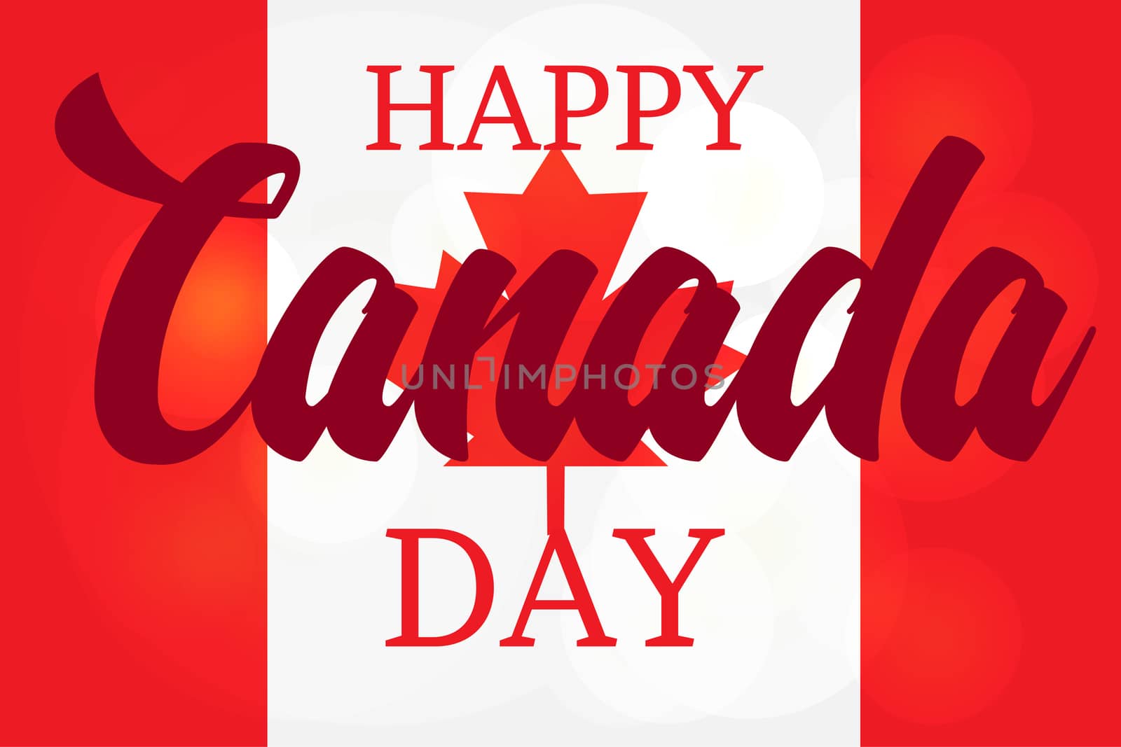 Happy Canada Day Celebration Banner. 1st July Holiday. Vector