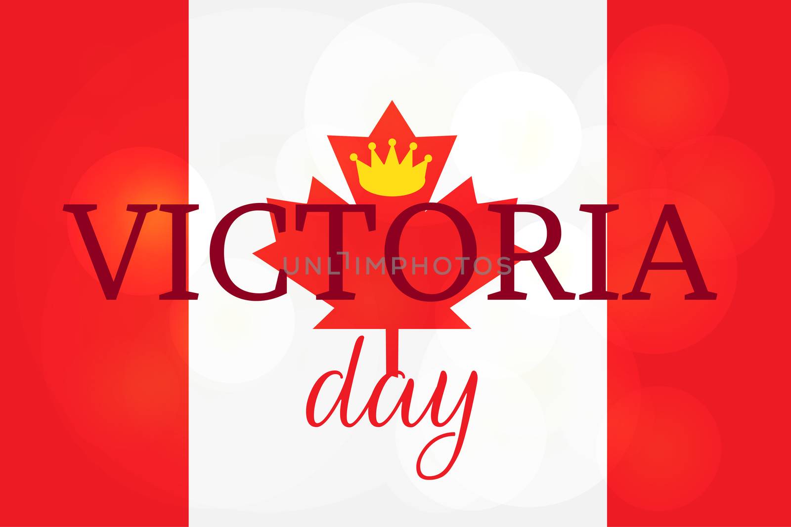 Happy Victoria Day Sticker And Banner With Royal Crown. Vector