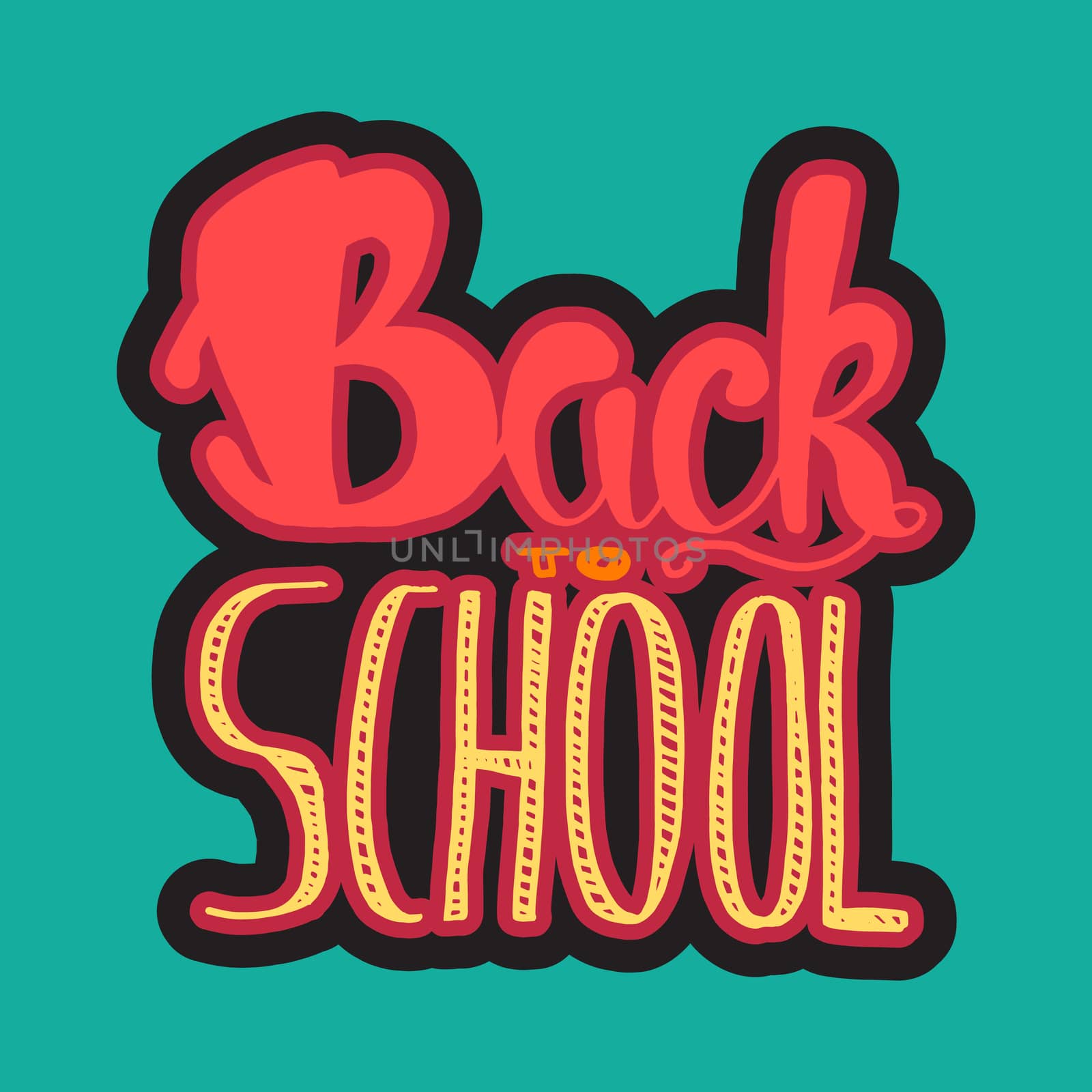 Vintage Back To School Lettering Banner. Knowledge day poster. Vector