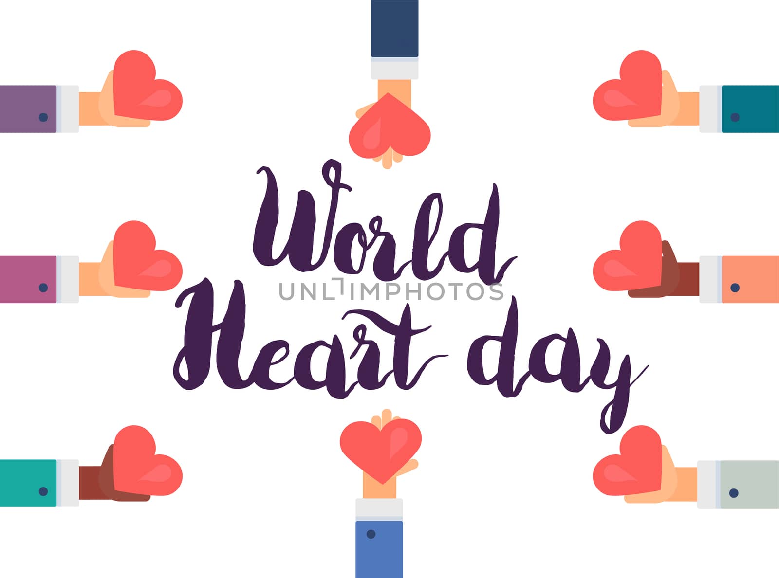 World Heart Day Celebration Stylish Banner. Vector